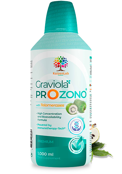 Graviola prozono con Telomerasa. Extracto concentrado de Graviola Guanabana con Ozono,Telomerasa y Pau de Arco.Complemento ideal en prevención y tratamiento de cáncer